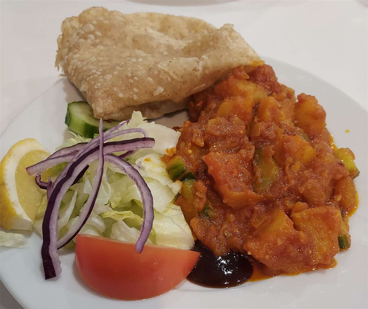 My aloo chat puri starter