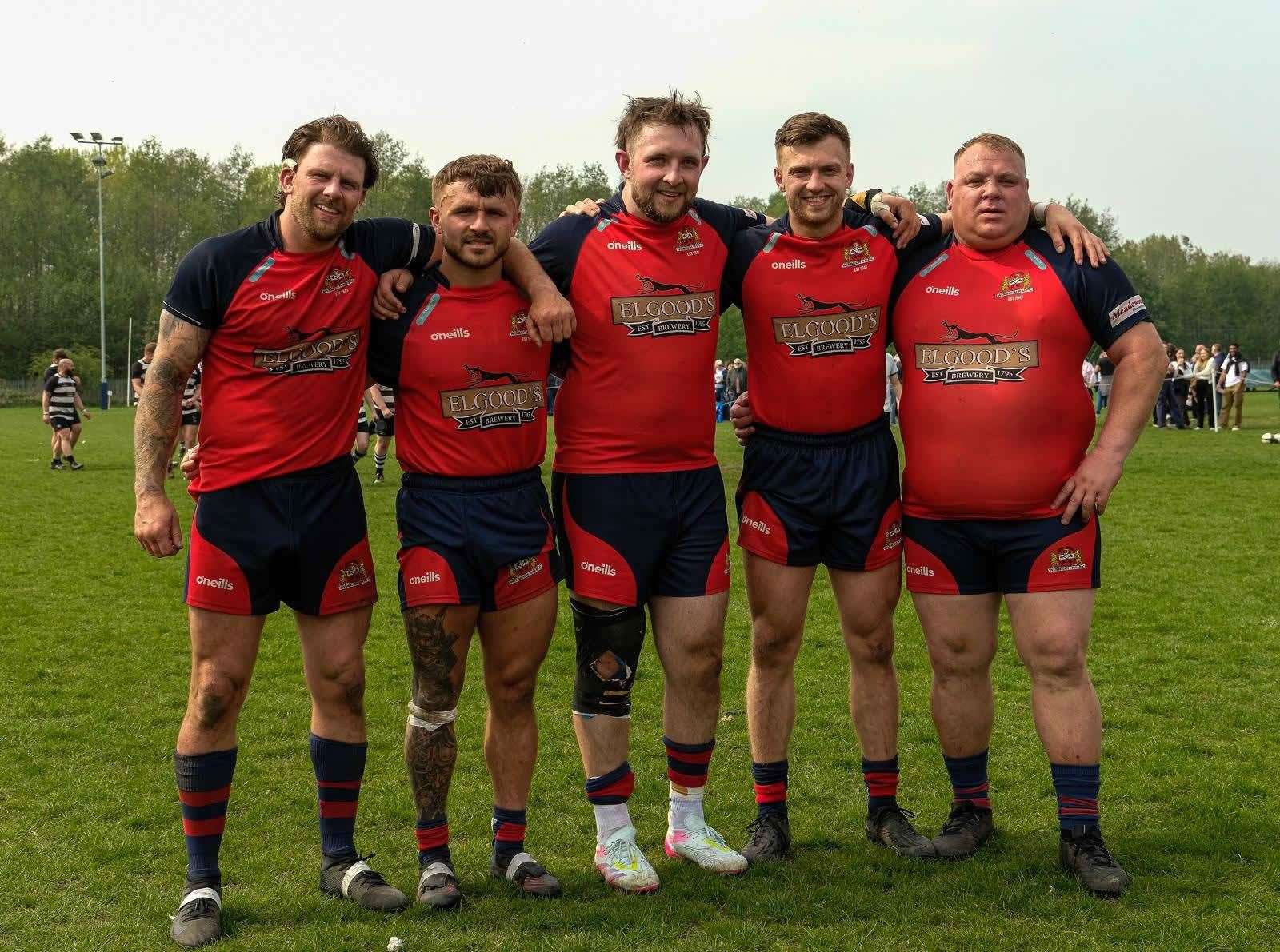 Wisbech try scorers Lewis Haddon, Ethan Garford, Luke Hare (3), Hal Whyatt (2) and Raimondas Vinksna