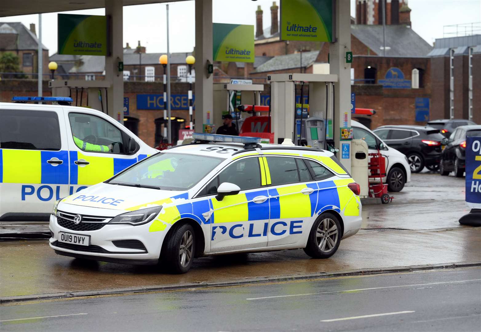 Police at BP garage on Lynn Rd Wisbech