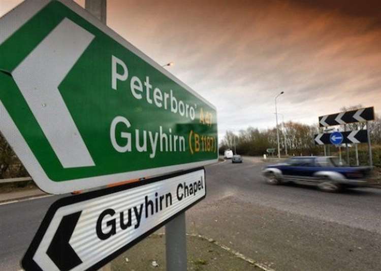 The road is closed towards Peterborough from the Guyhirn roundabout and diversions are in place.