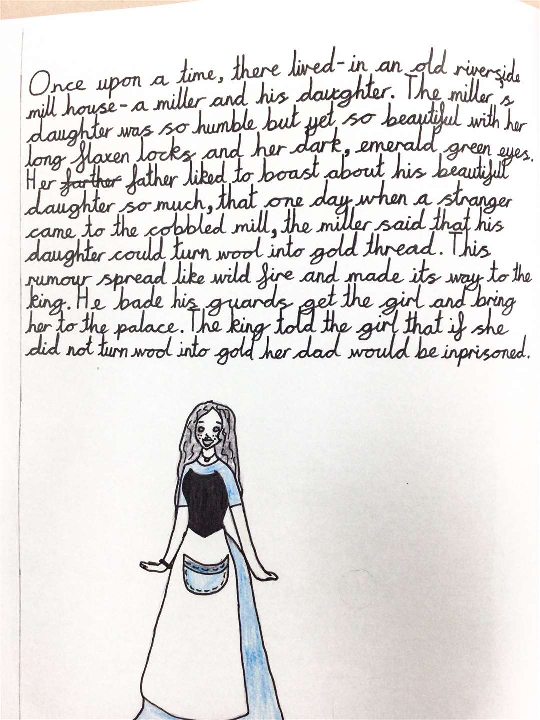 Work by Olivia, who won Y6 Best Setting Description.