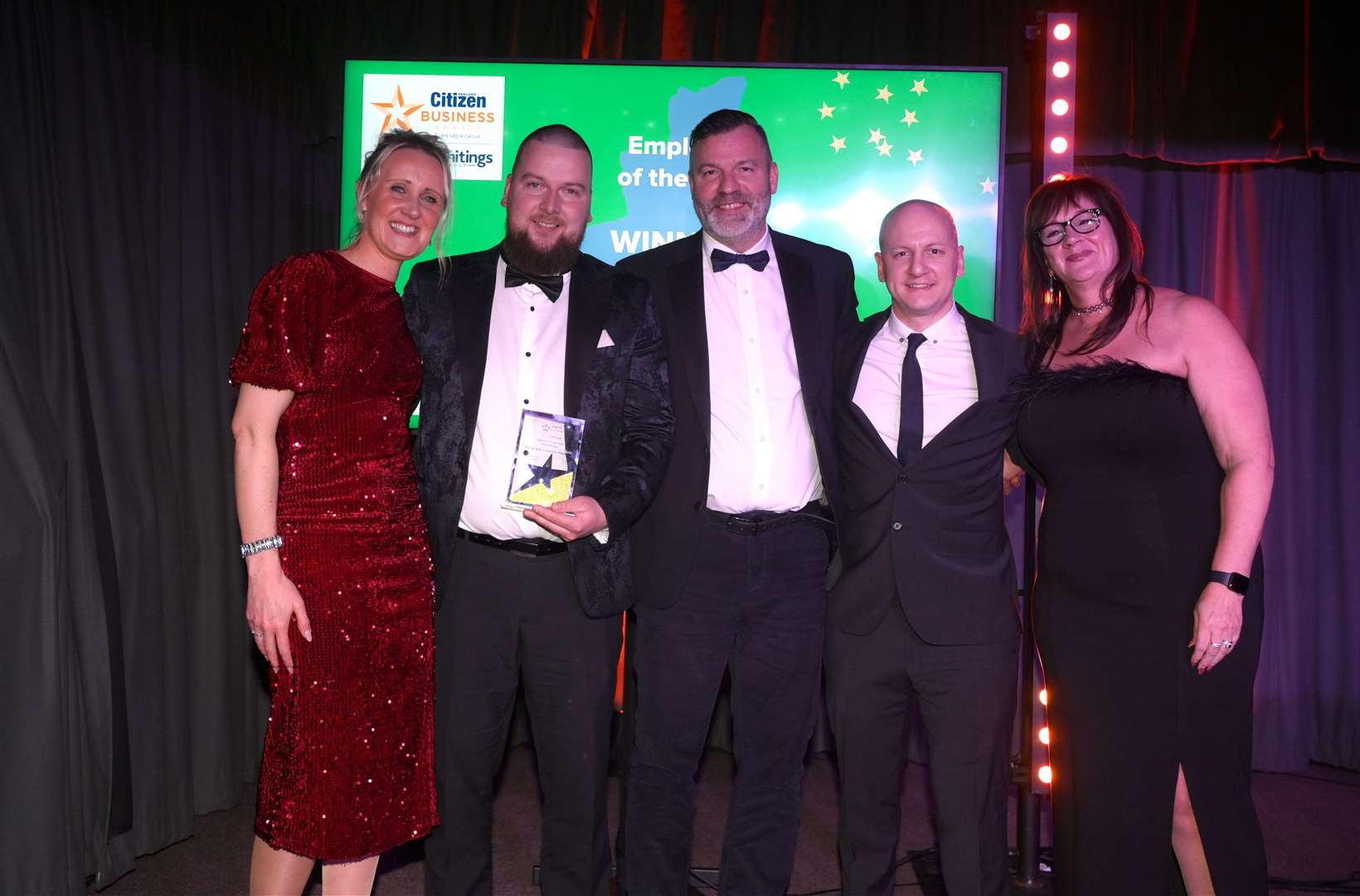 Fenland Citizen Business Awards 2025 Employer of the Year winners, Rai & Rai General Builders - who received their award from judge Wendy Smith of category sponsor Nestle Purina