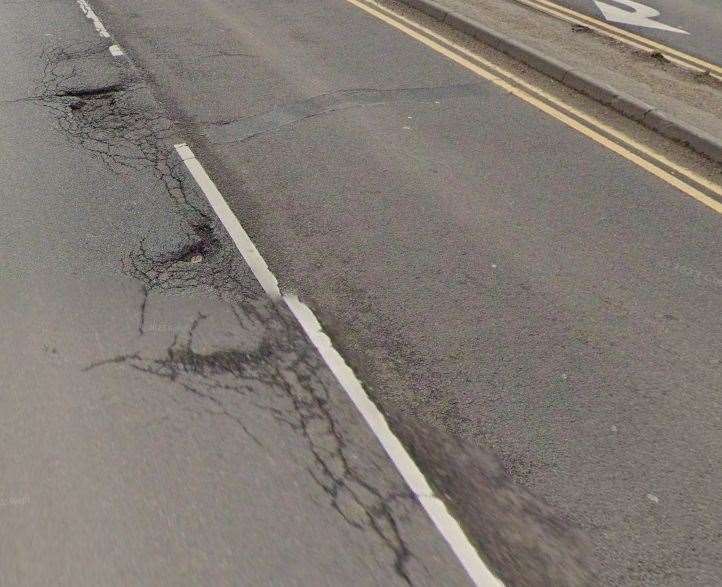 Potholes on roads in Wisbech. Picture credit: Google Maps