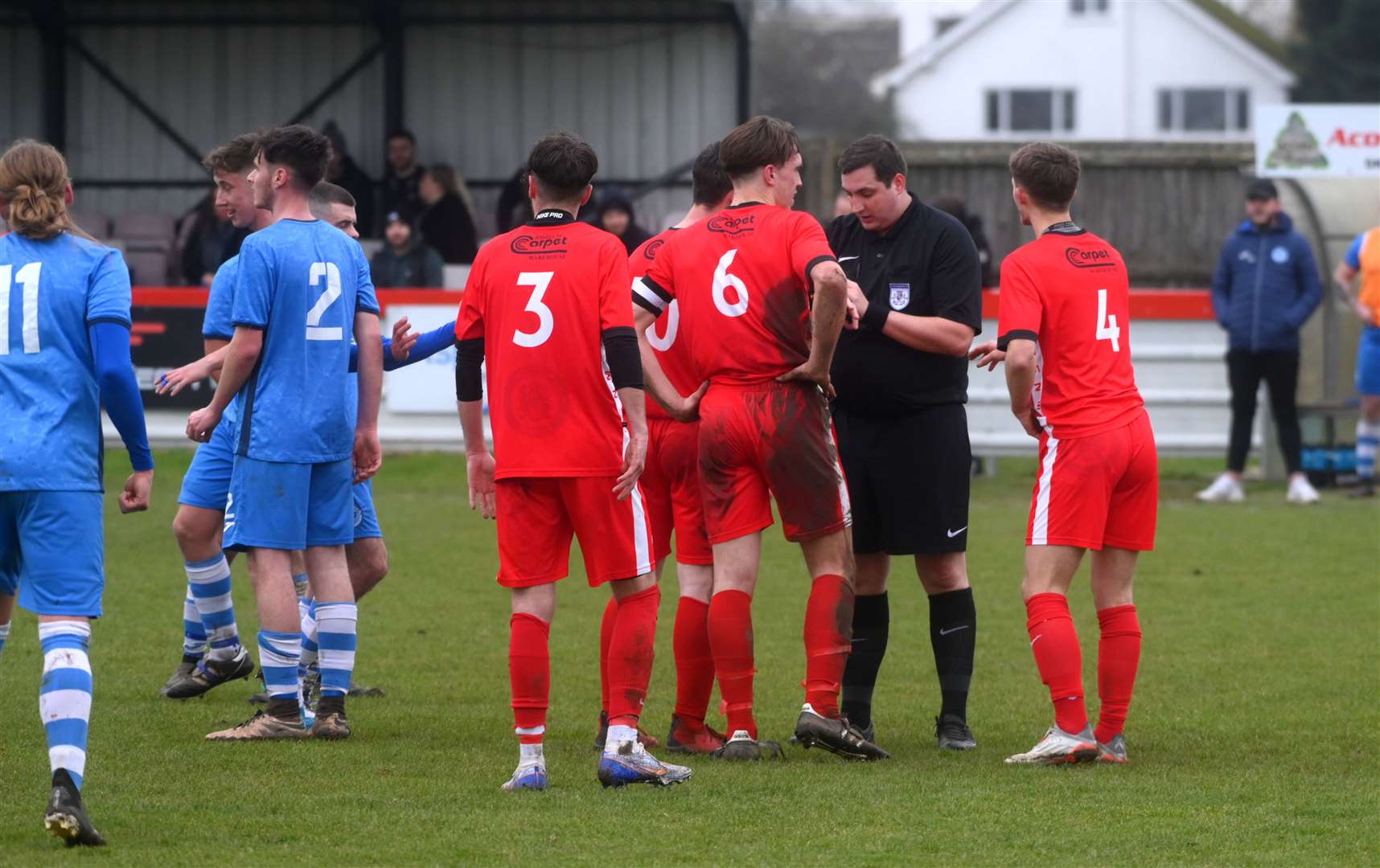 Action from Wisbech Town Reserves v Outwell Swifts