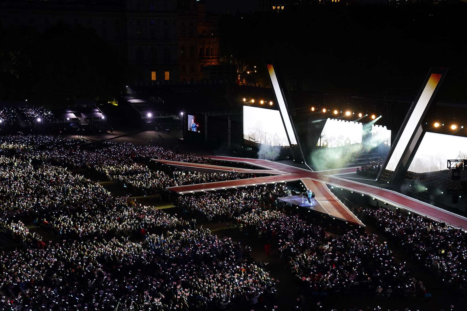 The concert celebrating the 80th anniversary of VE Day at Horse Guards Parade in central London (Gareth Fuller/PA)