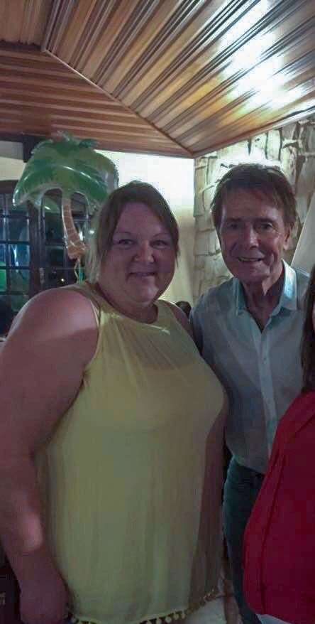 Teresa was at her heaviest on this holiday in Portugal where she met Sir Cliff Richard. (40075766)