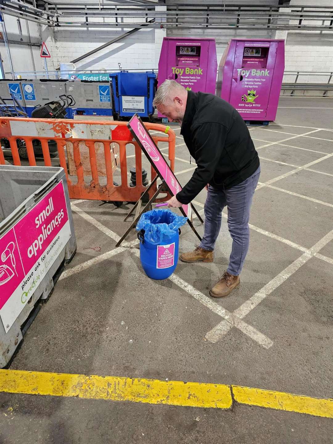 The bins can now be found at recycling centres in Wisbech and March