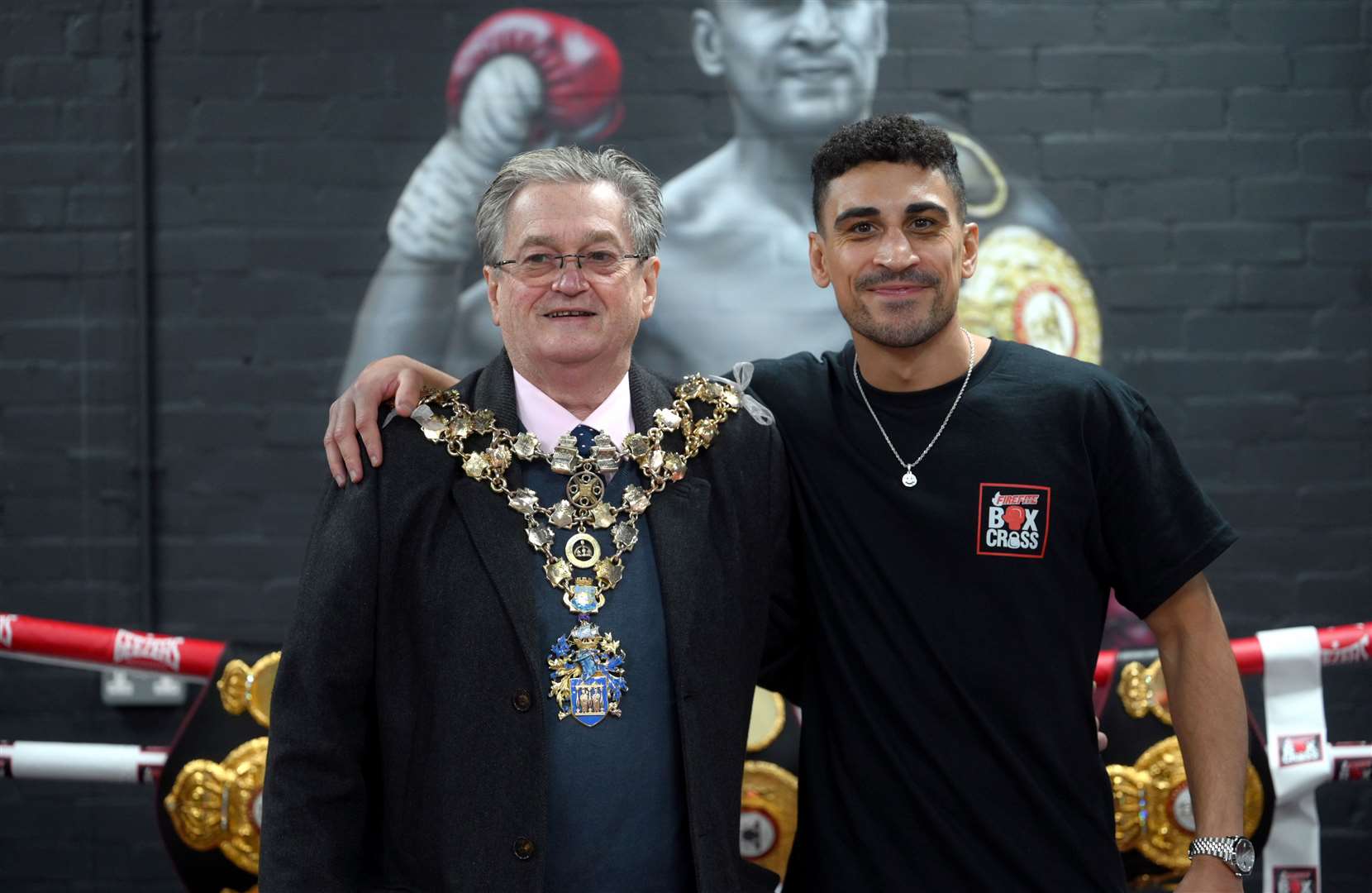 Opening of Boxcross gym in Wisbech. Jordan Gill and Wisbech Mayor Peter Human
