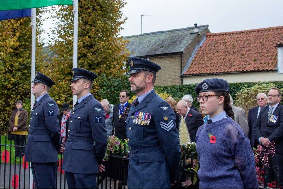 Some of those who attended the Act of Remembrance for Armistice Day followed by the unveiling of the memorial plaque. (53021610)