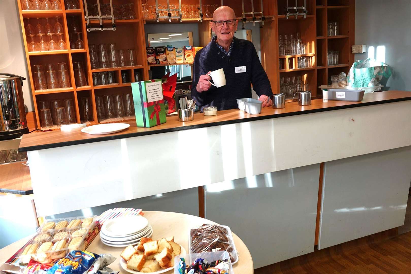 Alan Wheeldon who launched the coffee morning at the Oasis centre