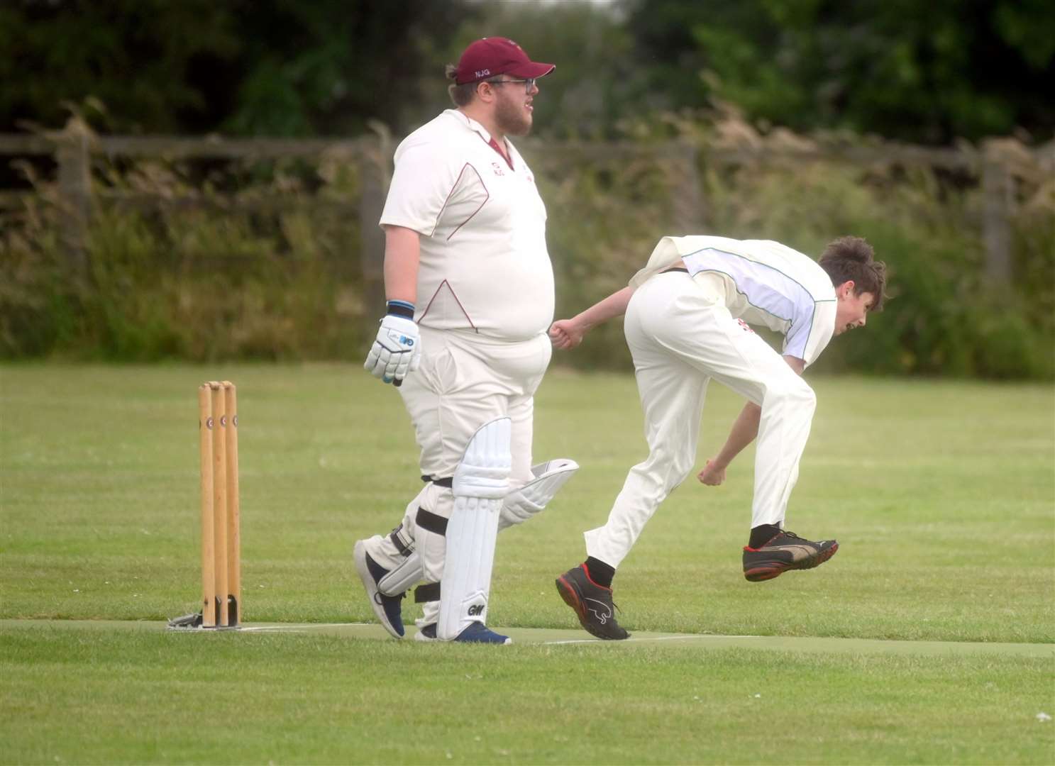 Wimblington v Chippenham cricket action