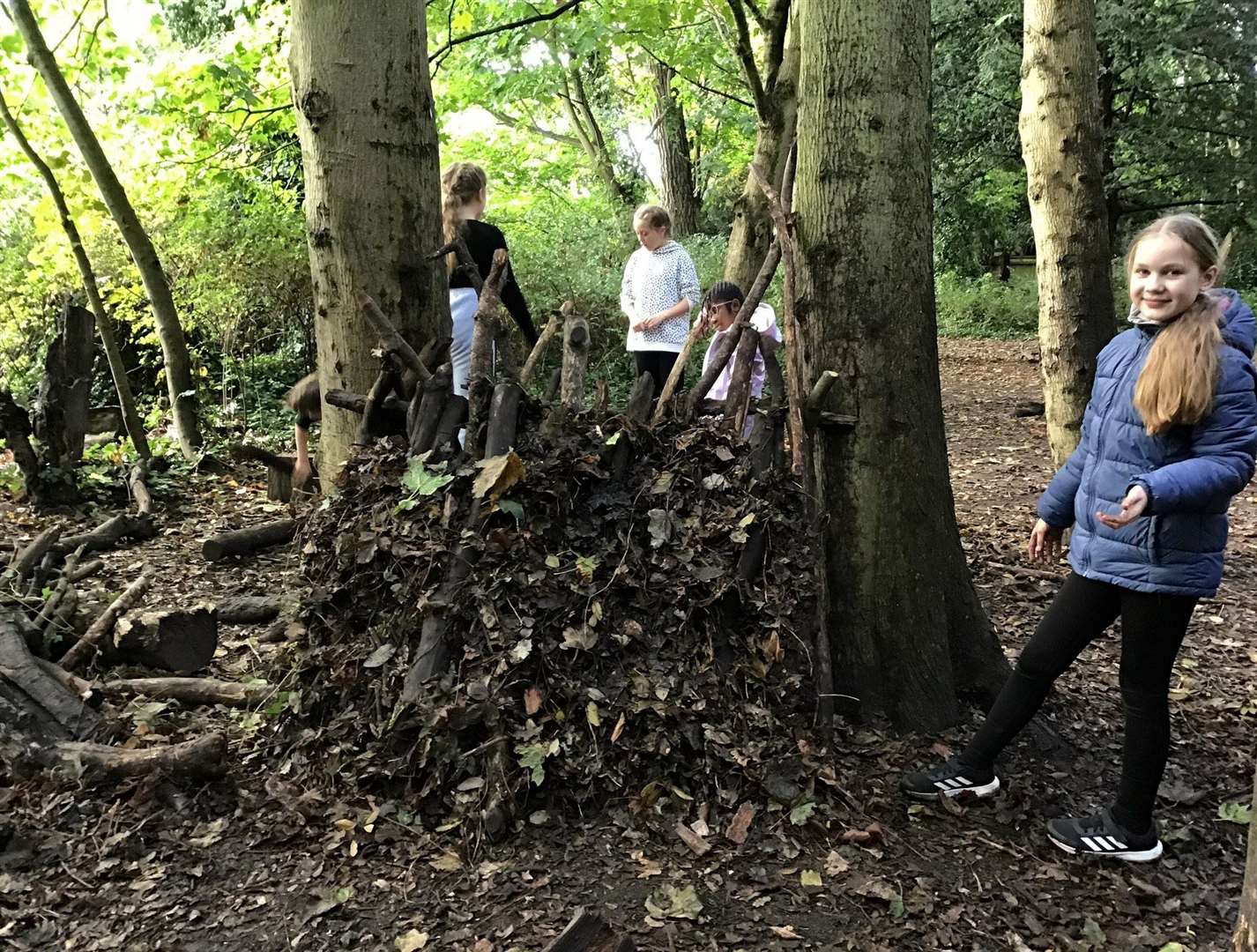 Shelter building was all part of the fun.