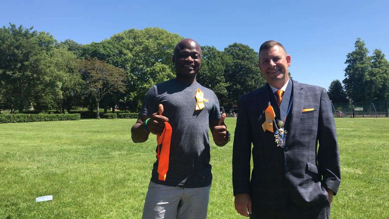 Town councillor and owner of Ely House Sidney Imafidon completed 50 cartwheels to help raise money for the boys.