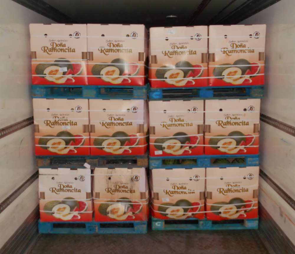 The 159 packages of cannabis were hidden inside 30 crates of watermelons (Crown Office and Procurator Fiscal Service/PA)