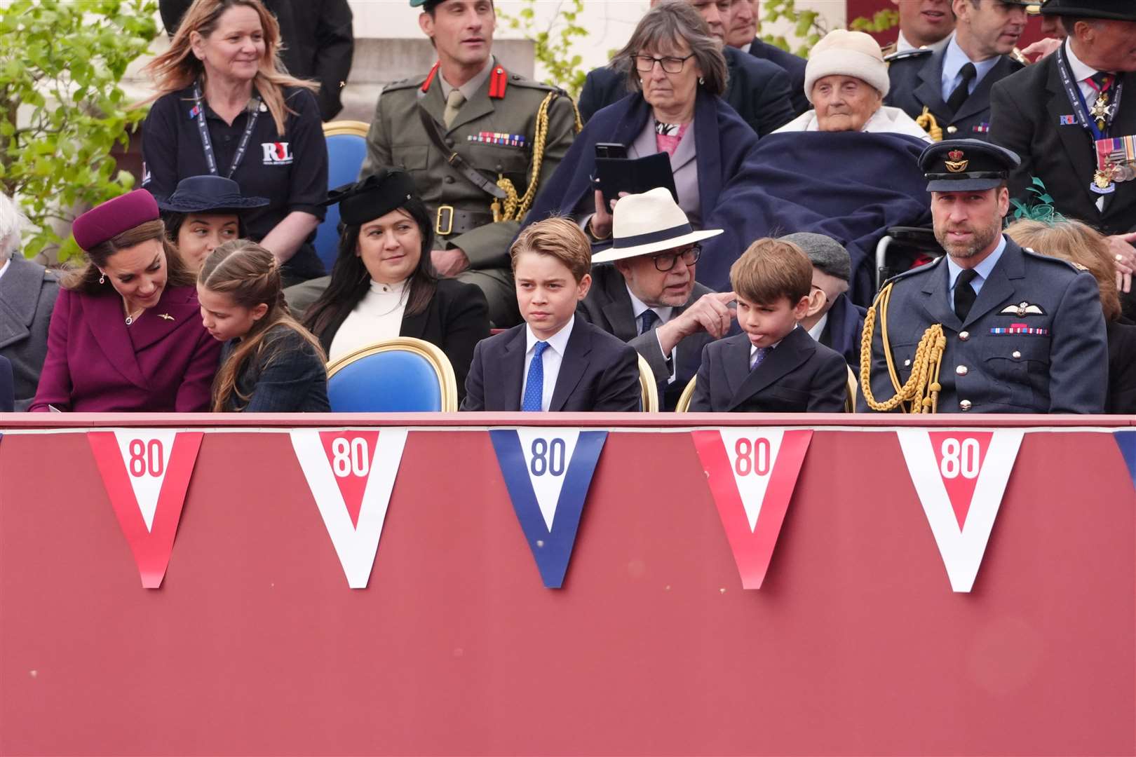 The Princess of Wales, Princess Charlotte, Prince George, Prince Louis and the Prince of Wales (Jonathan Brady/PA)