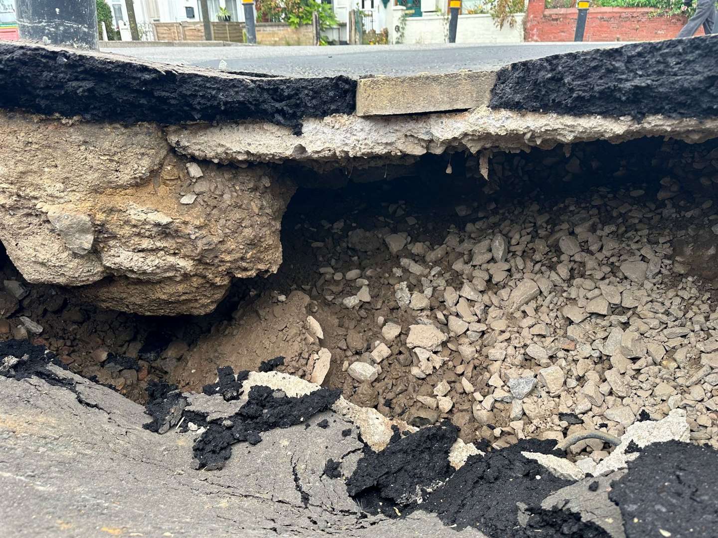 Two sinkholes have appeared in a Wisbech street.