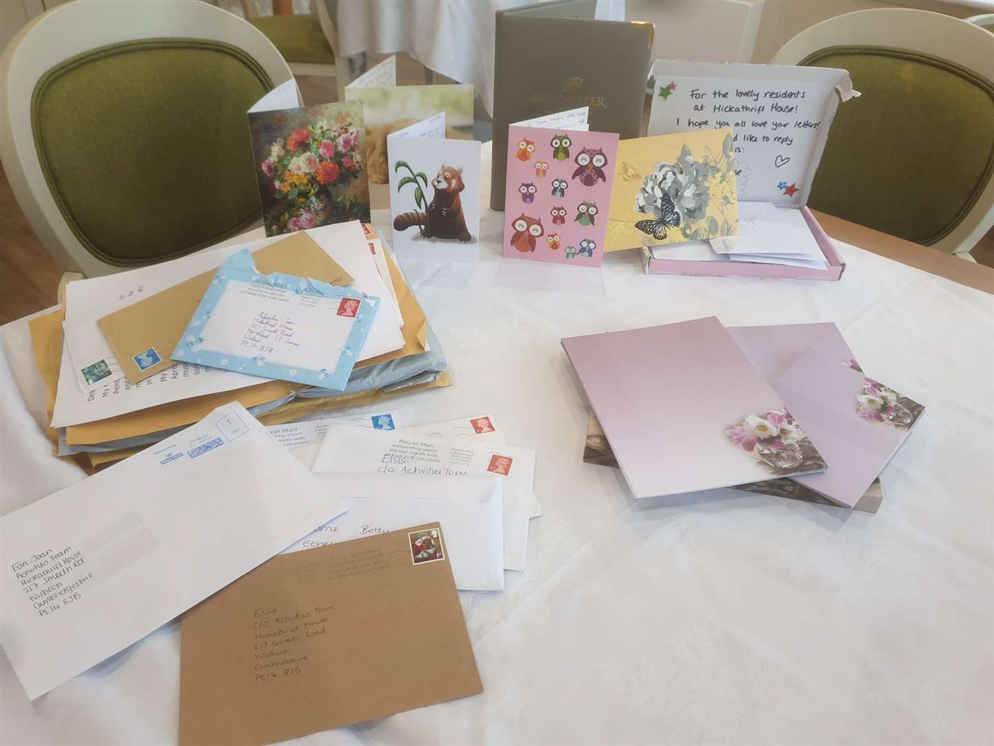 Letters from across the world have arrived at the Marshland St James care home. (55251595)