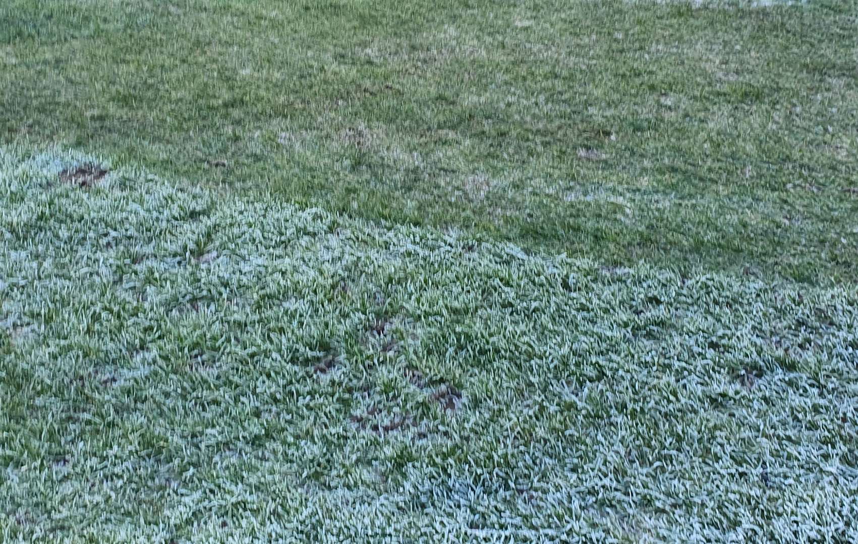 A frozen pitch
