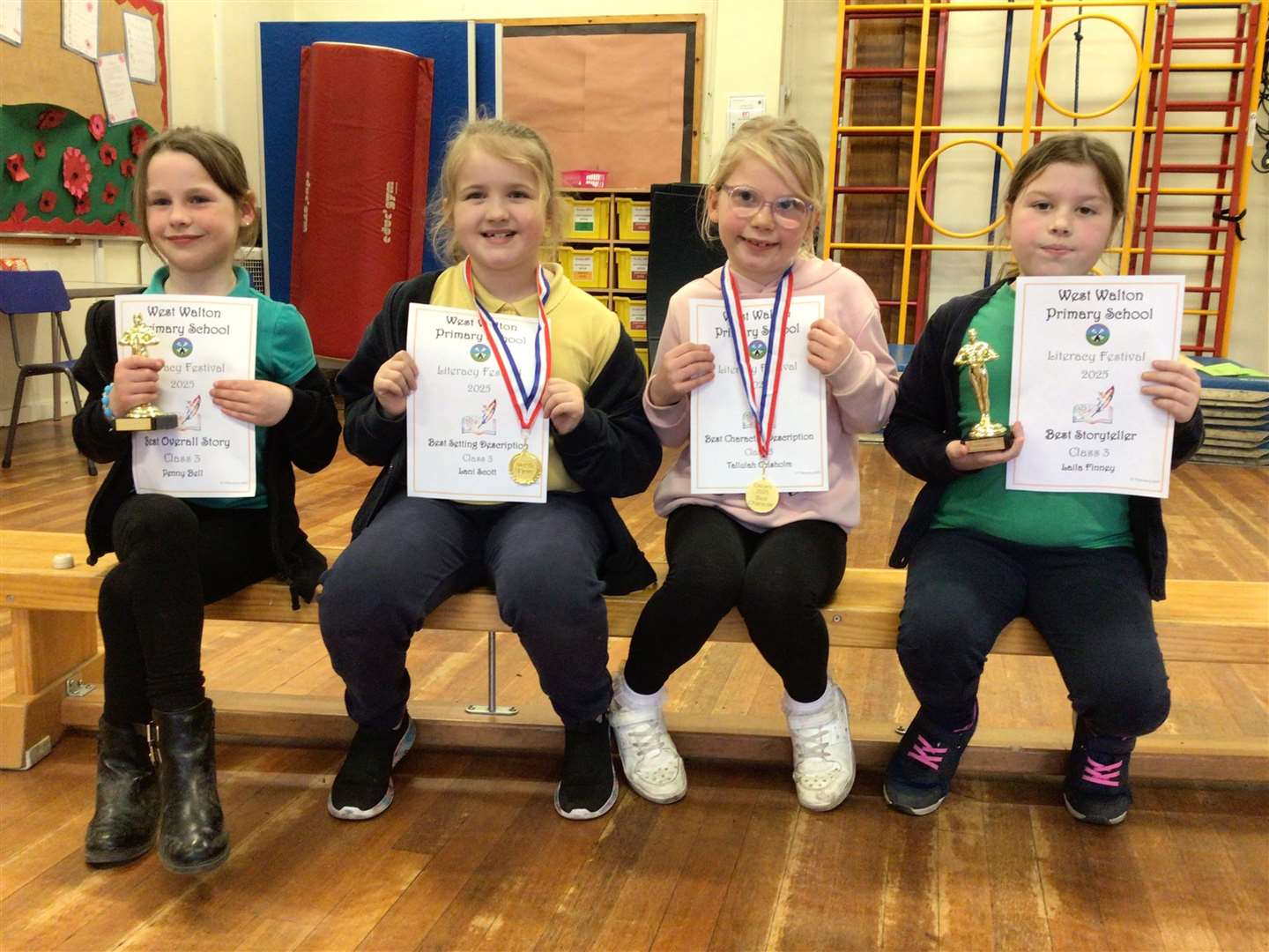 Year 3 winners: Penny, Lani, Tallulah, and Laila