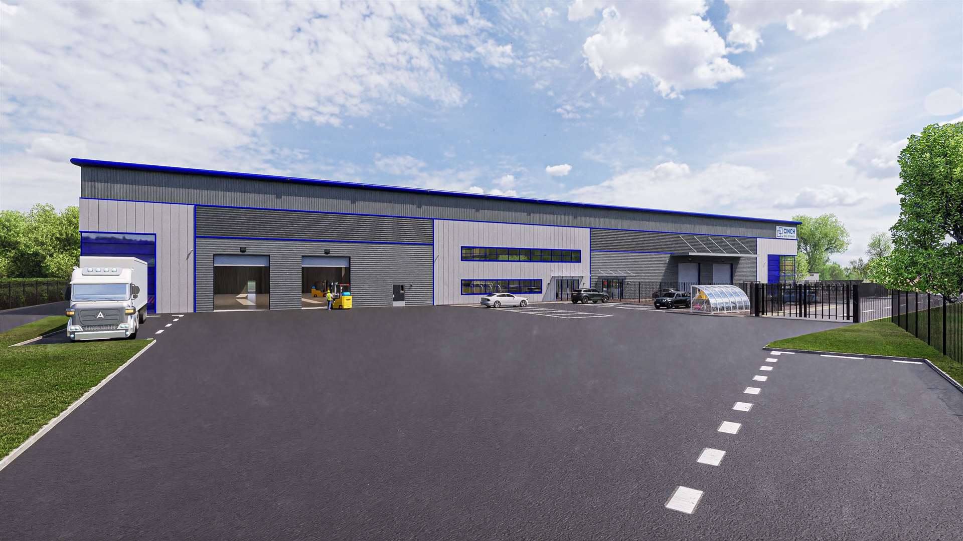 The warehouse will adjoin the Cinch Self-storage building.