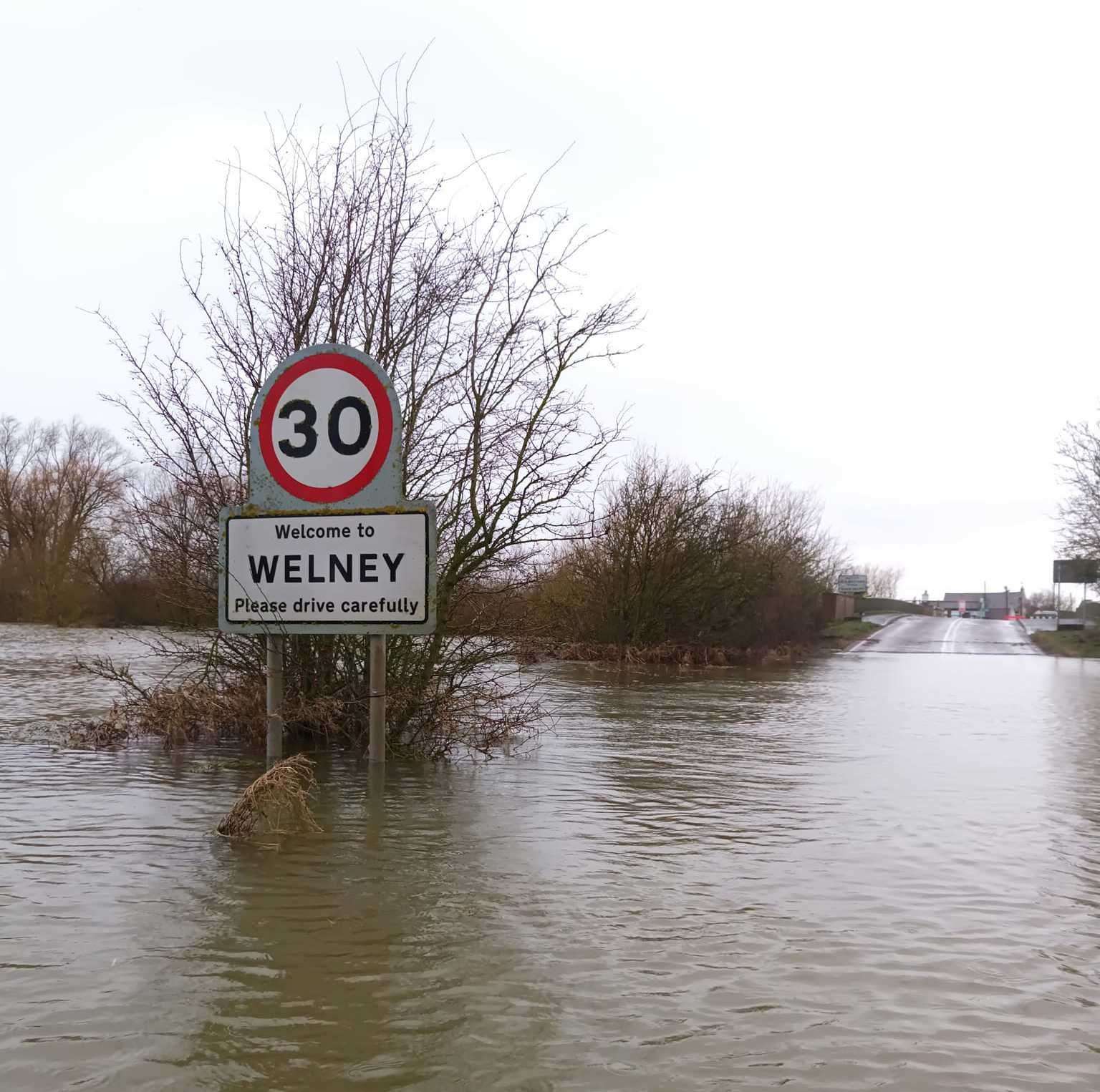 Flooding in Welney. Picture: SWNS