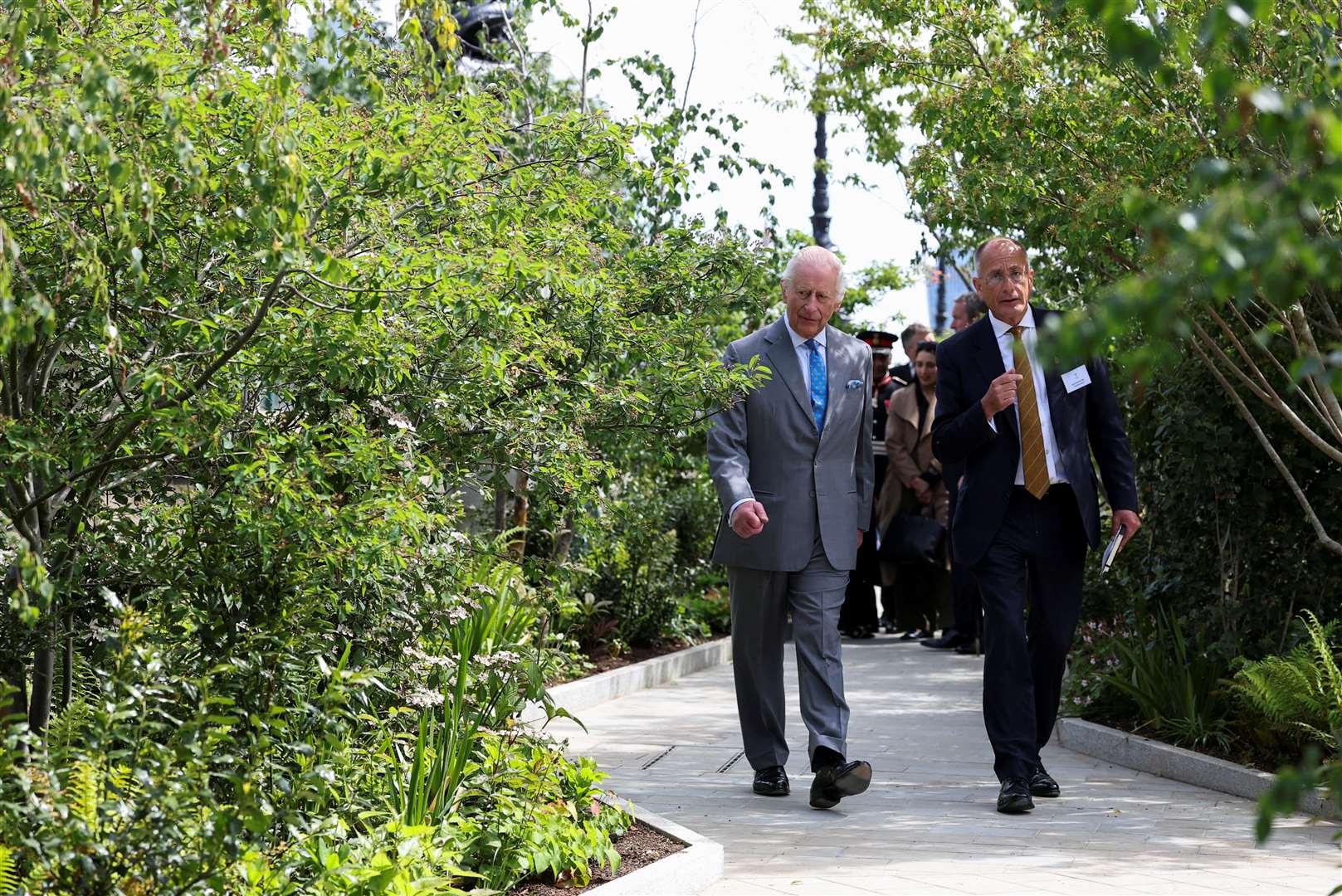 Charles was given a tour of the project by Andy Mitchell, chief executive of the Thames Tideway Tunnel Project (Toby Melville/PA)