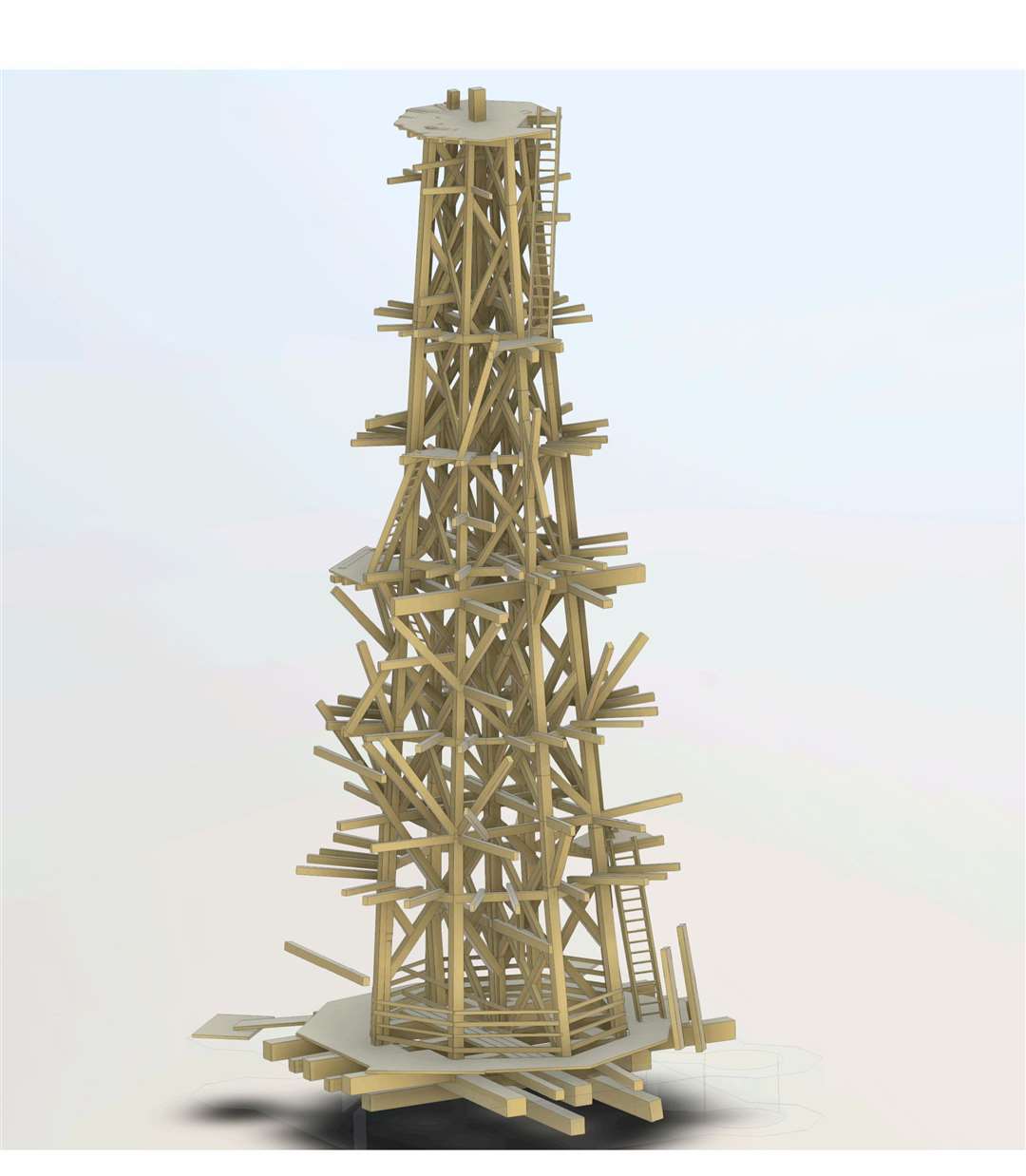 3D model of St Mary's Long Sutton church spire produced by James Brennan. PHOTO: SUBMITTED