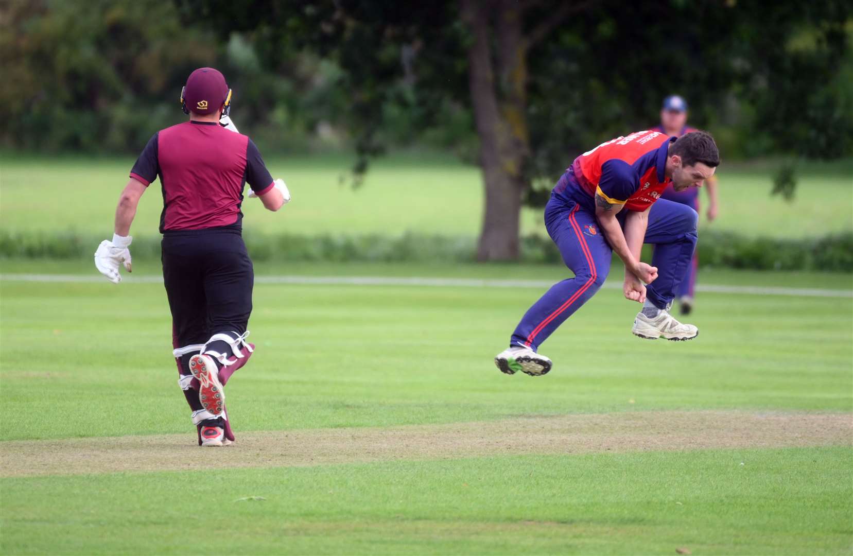 Wisbech v Fakenham in the EAPL play off final..Any Palmer celebrating getting the last wicket. (59554984)