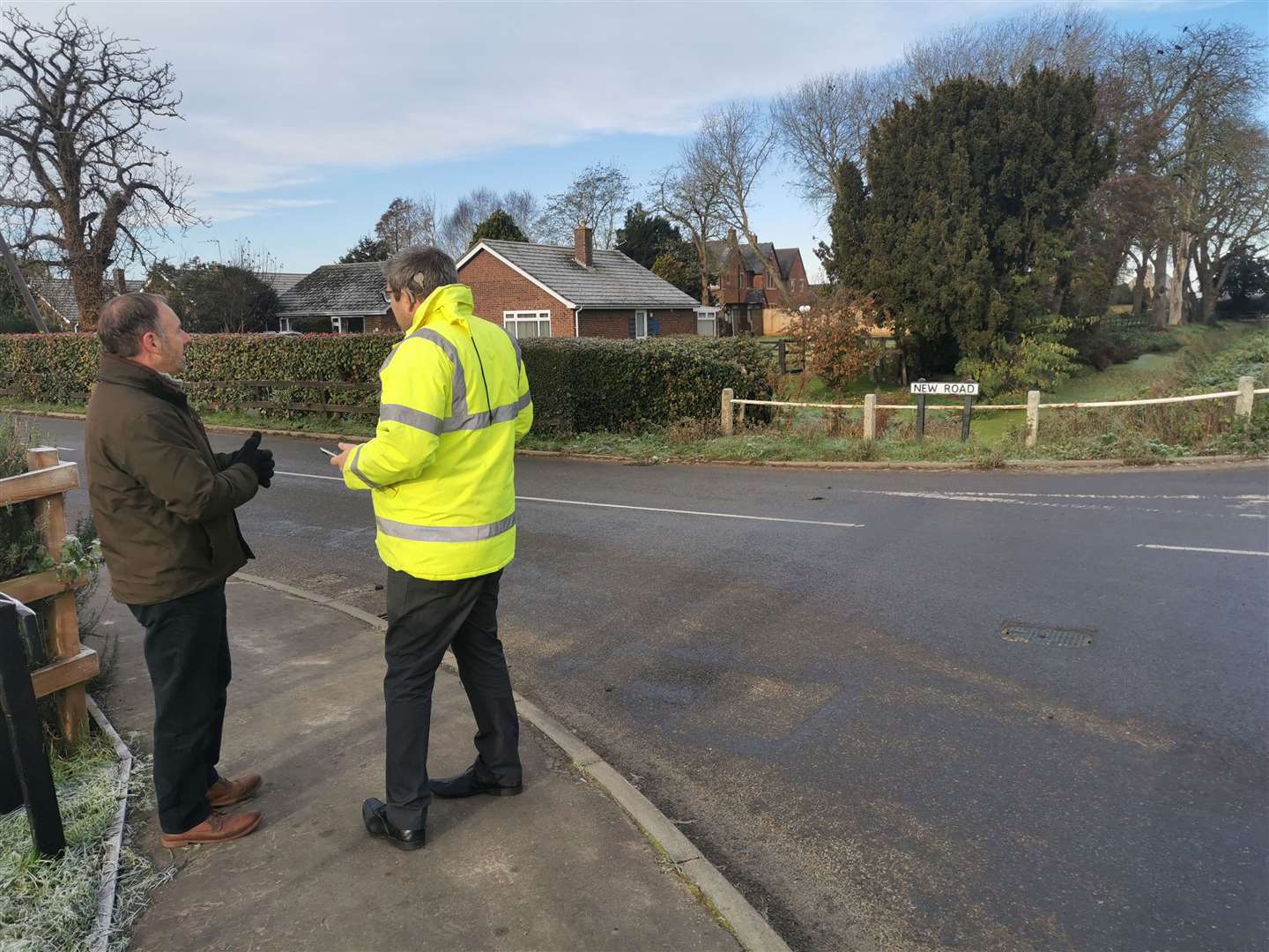 Cllr Chris Dawson (left) talks through the process. Picture: Norfolk County Council