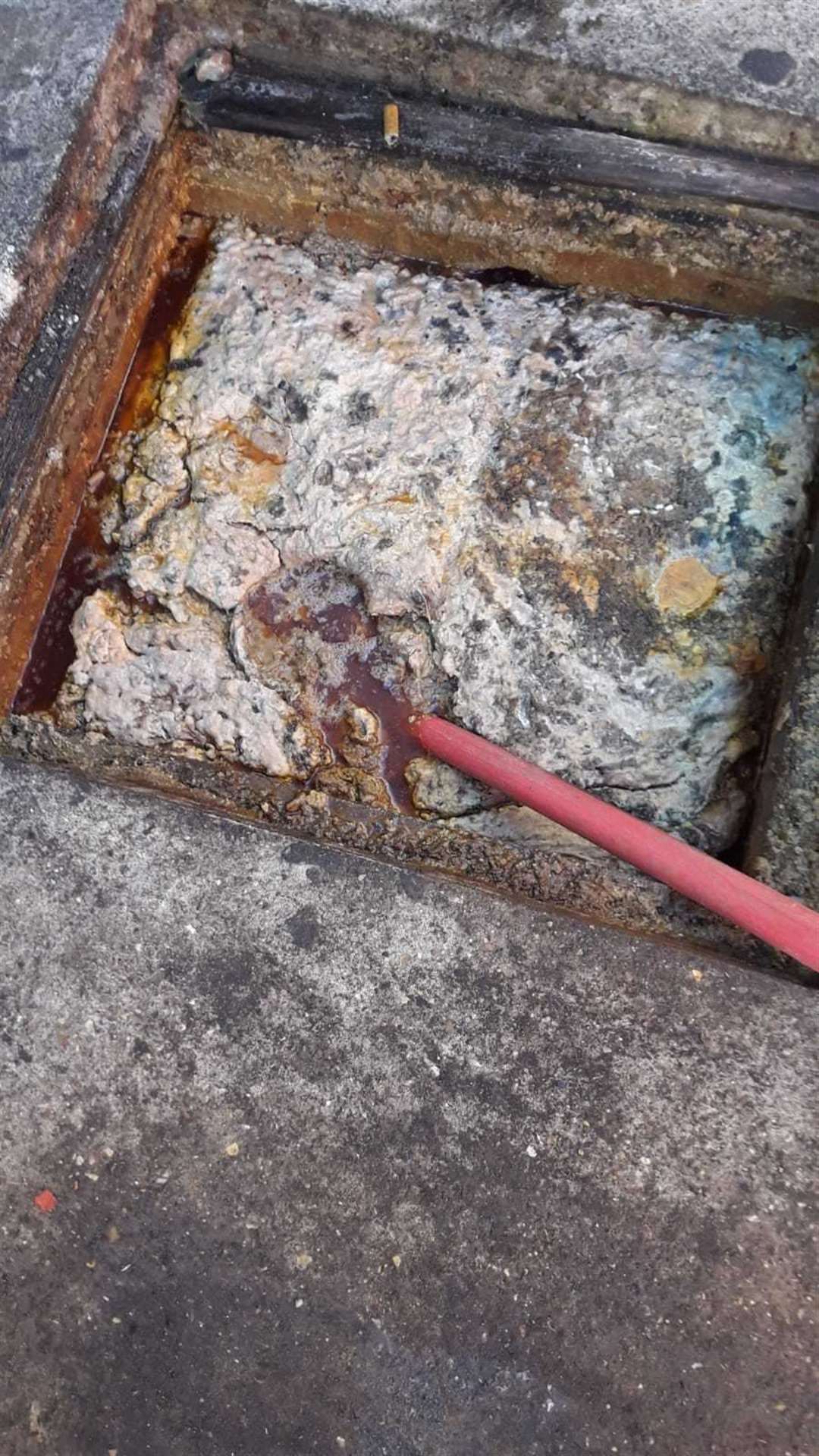 Anglian Water has shared these pictures of fat blocking manholes in Spalding, Peterborough, Sleaford and Woodbridge (42618618)