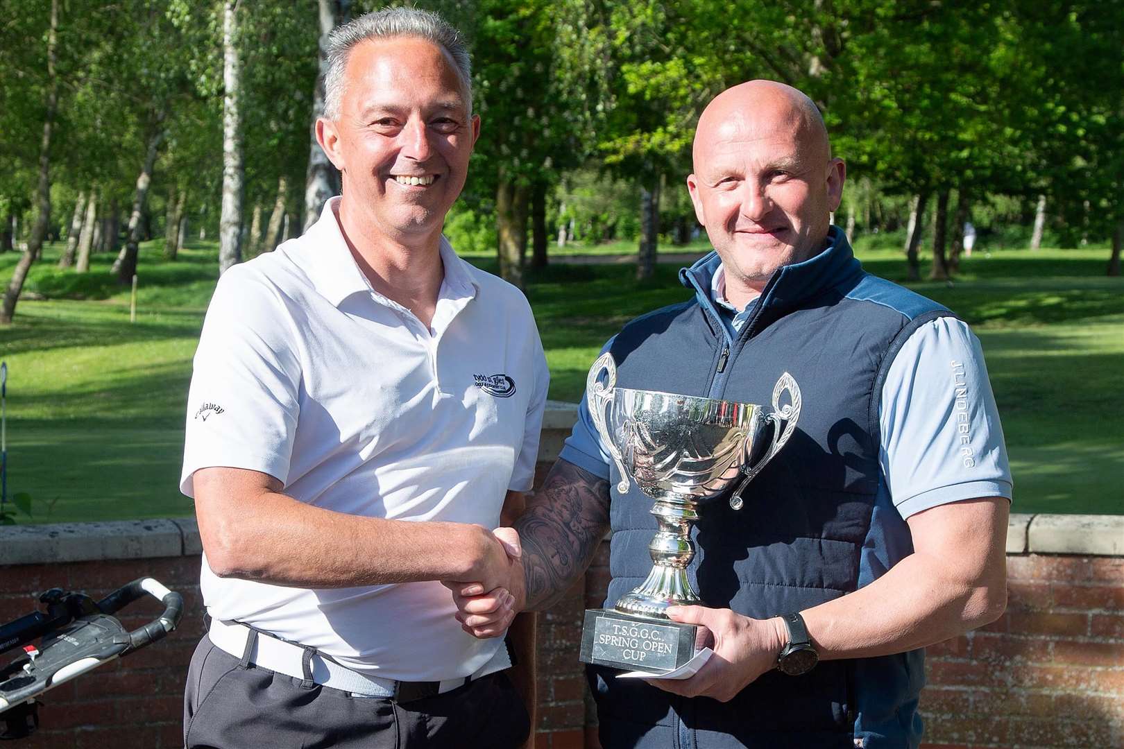 Gino Ciuffini pictured with Spring Open winner Martyn Kierman