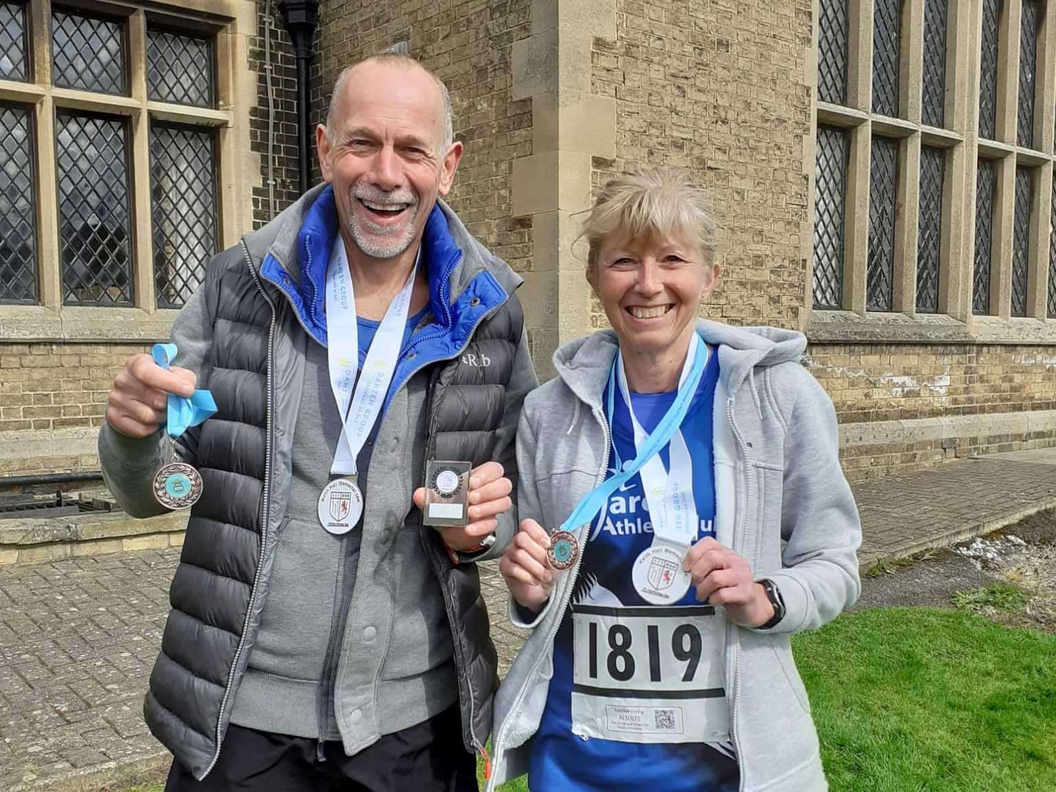 Andy and Tricia Cole with awards