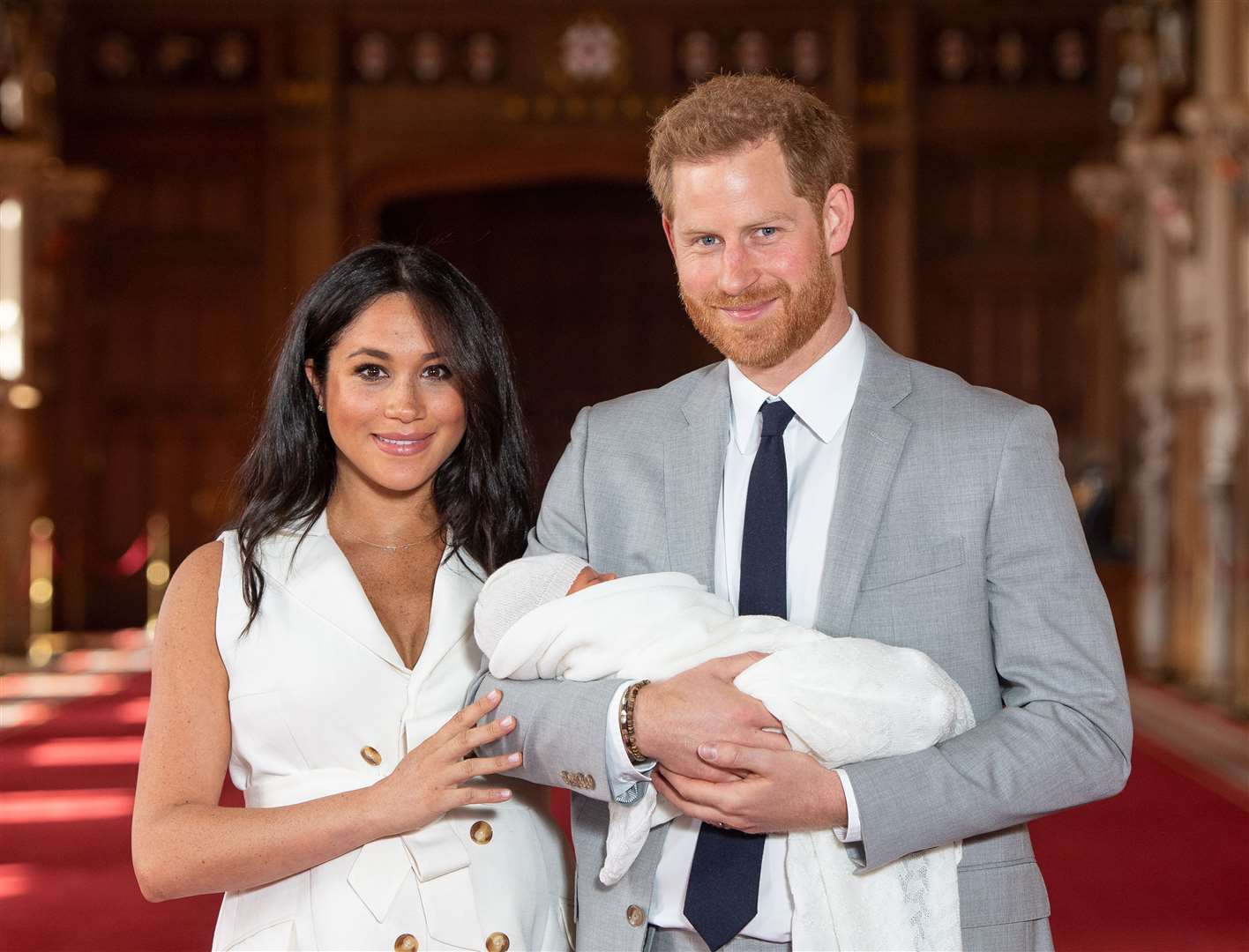 Meghan and Harry with baby Archie in 2019 (Dominic Lipinski/PA)