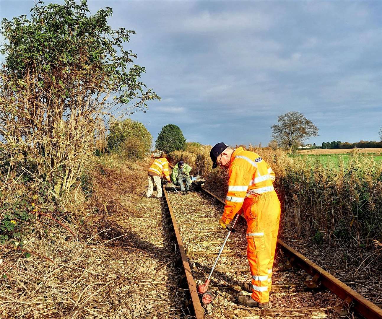 Members of the The Bramley Line Heritage Railway Trust regularly carry out working parties to clear the track between Waldersea and Coldham. Picture: Bramley Line Heritage Railway Trust