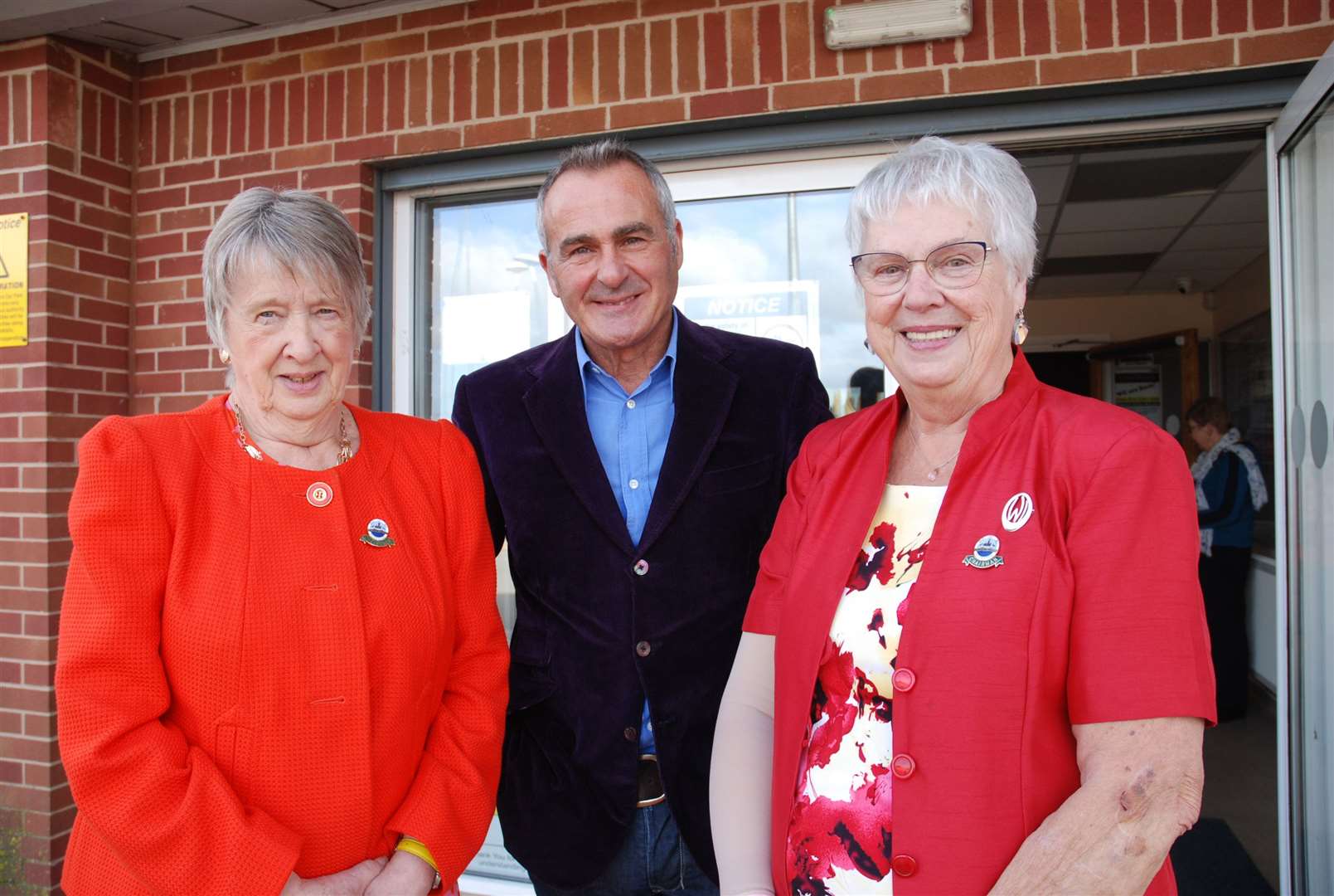 Pictured from left: Judith Cornwell, federation treasurer,Paul Martin, TV Presenter and Beryl Brooks, federation chair. Photo: Pippa Jane Wielgos.