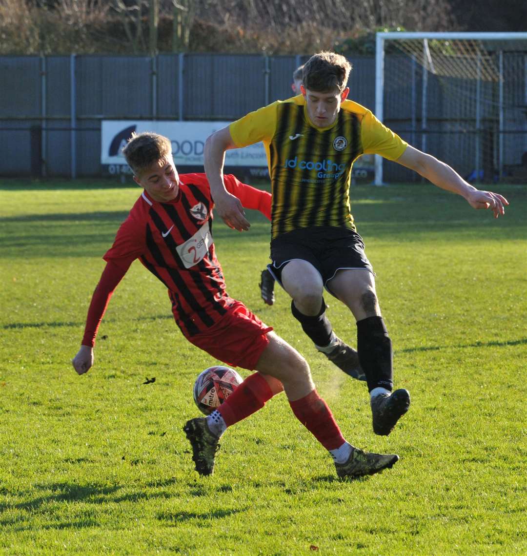 Holbeach United were 7-1 winners over FC Parson Drove on Boxing Day. Photo: Chris Lowndes (61553321)