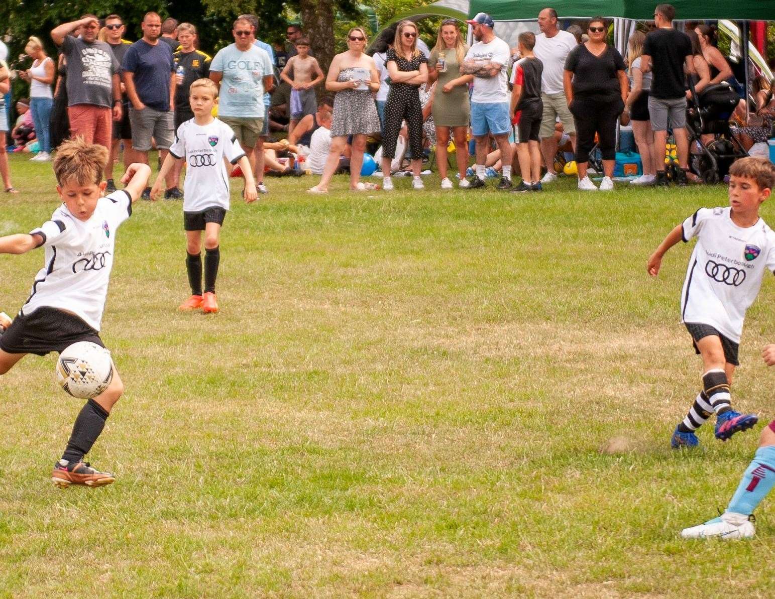 Action from the annual Wisbech St Mary football tournament.