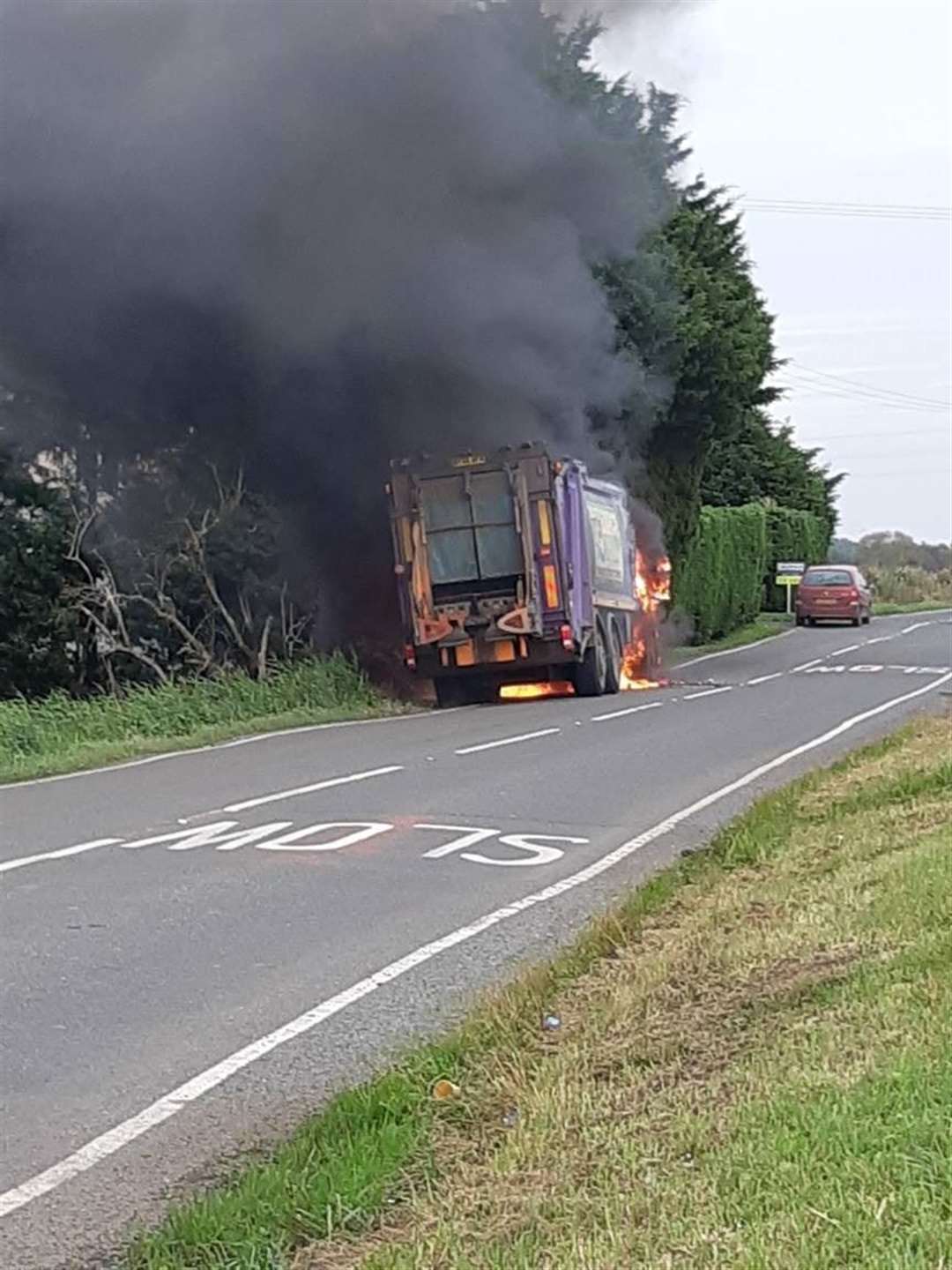 Police are urging drivers to avoid the 20ft at Hobbs Lott due to a lorry fire. (20001537)