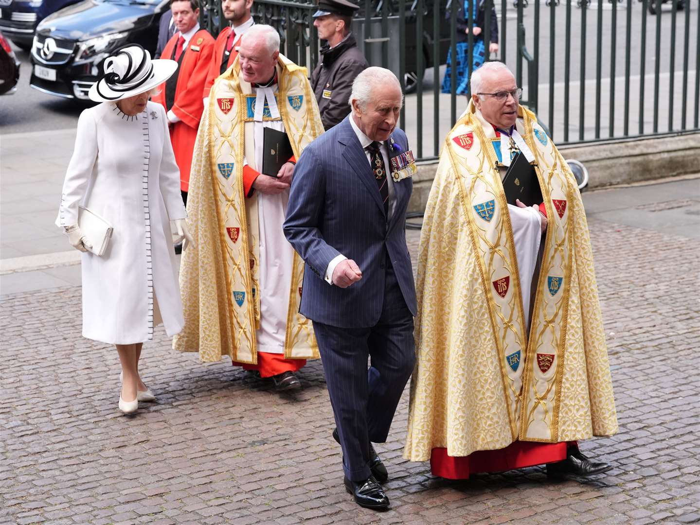 Charles and Camilla attended the service (Jonathan Brady/PA)