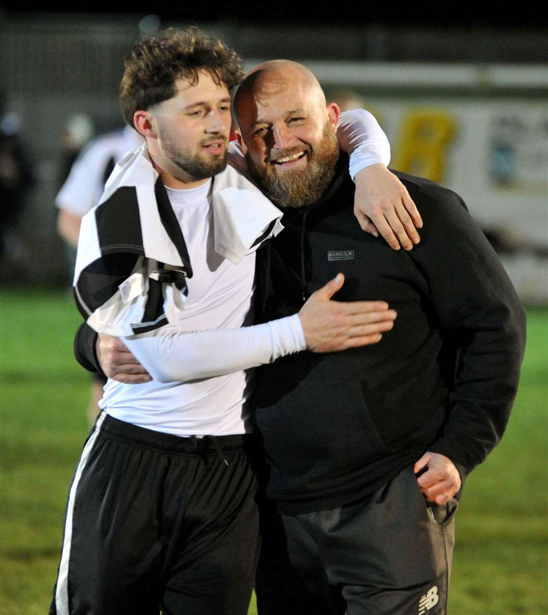 Jack Greenacre with Mark Greenacre. Photo: Chris Lowndes