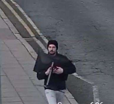 CCTV image of the man the police want to find. Picture: Cambridgeshire Police