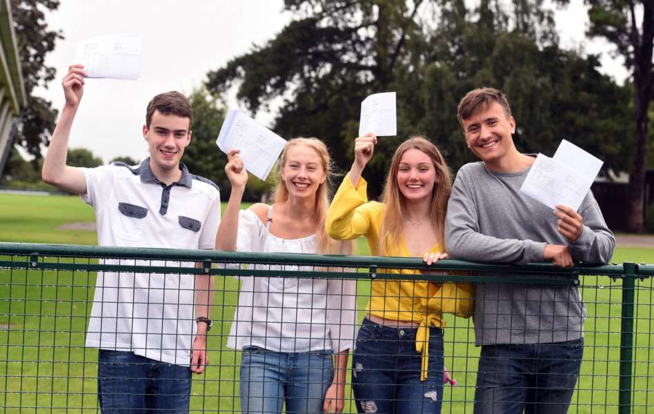 Wisbech Grammar School A level results'left to right Ben Martin 3 A's German, Polictics and Spainish going to Warwick to study German and Spainish, Maddie Booth 2 A's in Politics and English and a B in Geography going to Warwick to study politics, international studies and sustainable development, Mollie Allen Textiles, Geography and PE going to Loughborough to study Business and she recently won 3 medals at Sheffield British National Swimming Championships in the 50m backstroke, 4 x 100m medley relay and 100m freestyle and George Bone A* Business and 2 A's Biology and Chemistry going to Birmingham to study Biological science