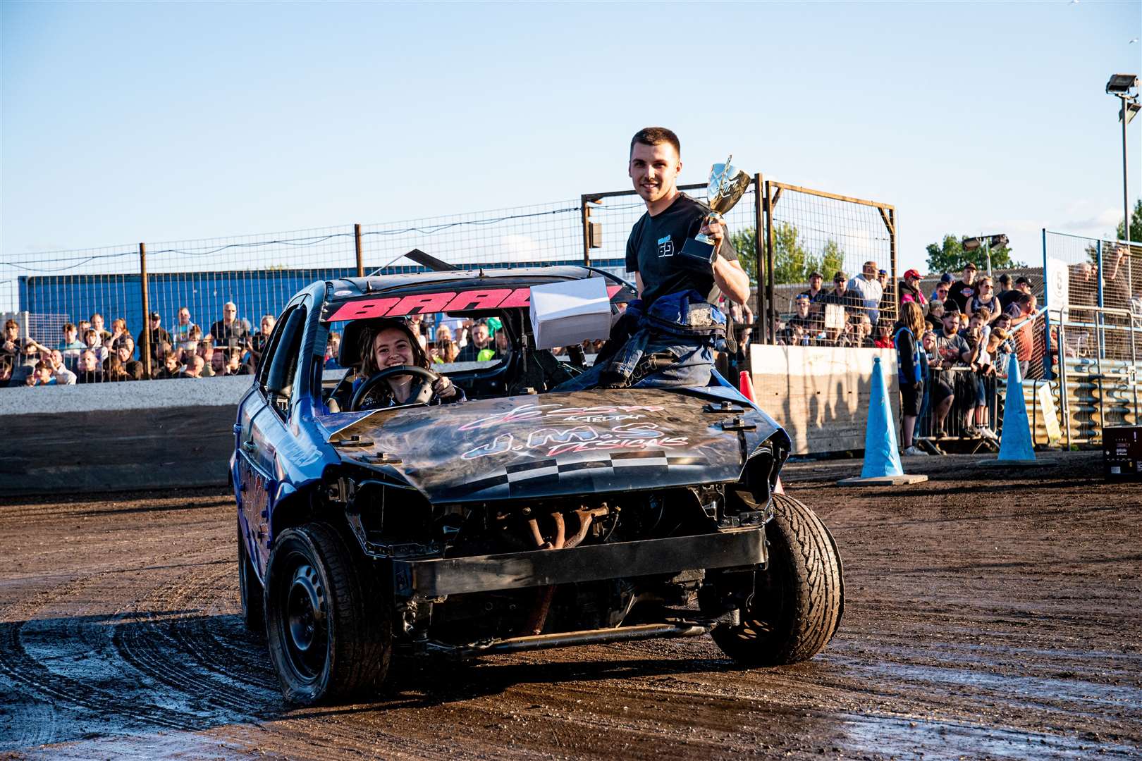 69 Brad Bartram is on parade before competing in last year’s 2L Banger World Final – he will have a great chance of success in this year’s event on Saturday night. Picture: Kim McPherson