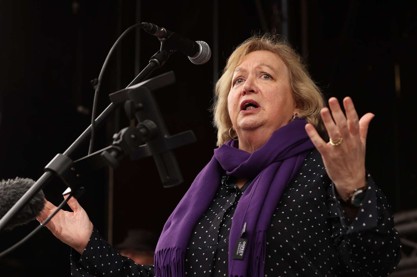 Christina McAnea called for council workers to sign up to the union (Liam McBurney/PA)