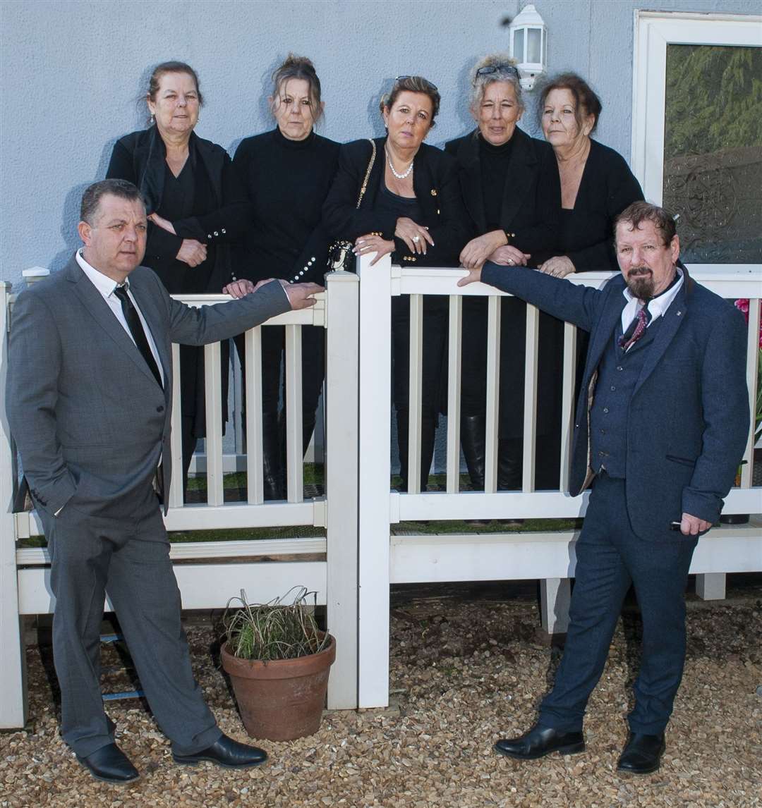Andrew's sons Percy and Andrew with daughters Jeanette, Julie, Mary, Joan and Relda