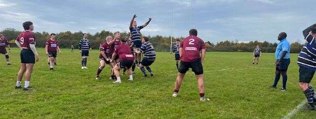 March Bears (purple) during their big win in St Ives