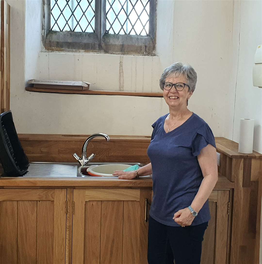 Mandy Tolliday, treasurer in the new servery