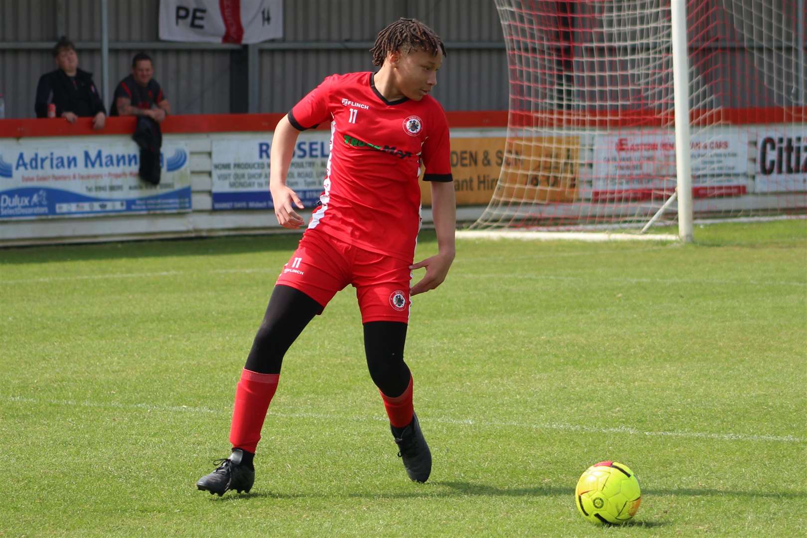 Action from the Mid Norfolk Youth League Cup final between Wisbech Town under-14s and Outwell Swifts. Picture: Erin Larham