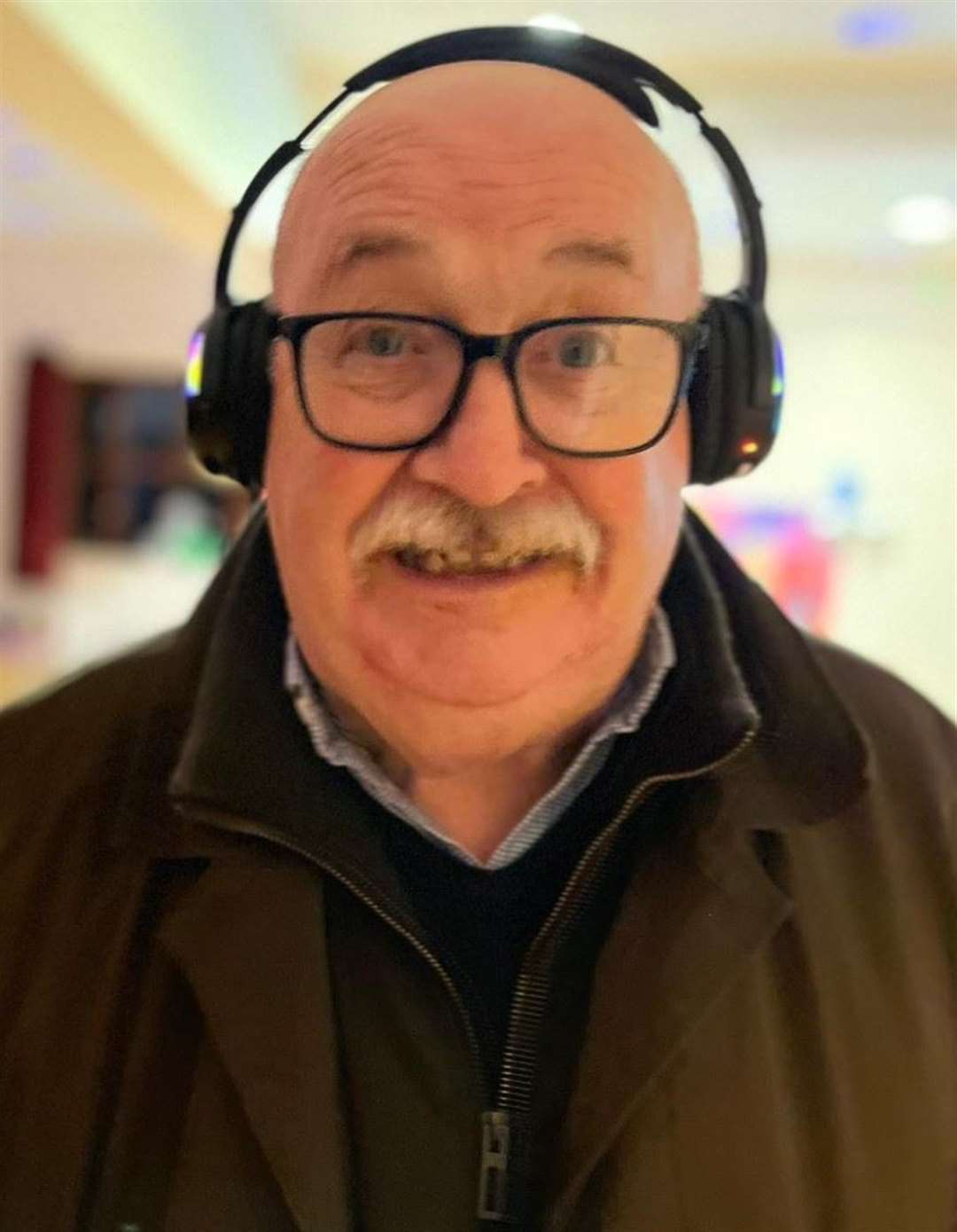 One of the residents with his headphones at the ready