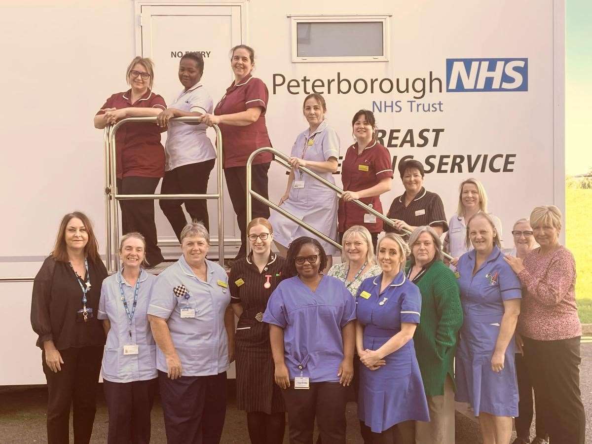 Members of Peterborough City Hospital’s Breast Care team.